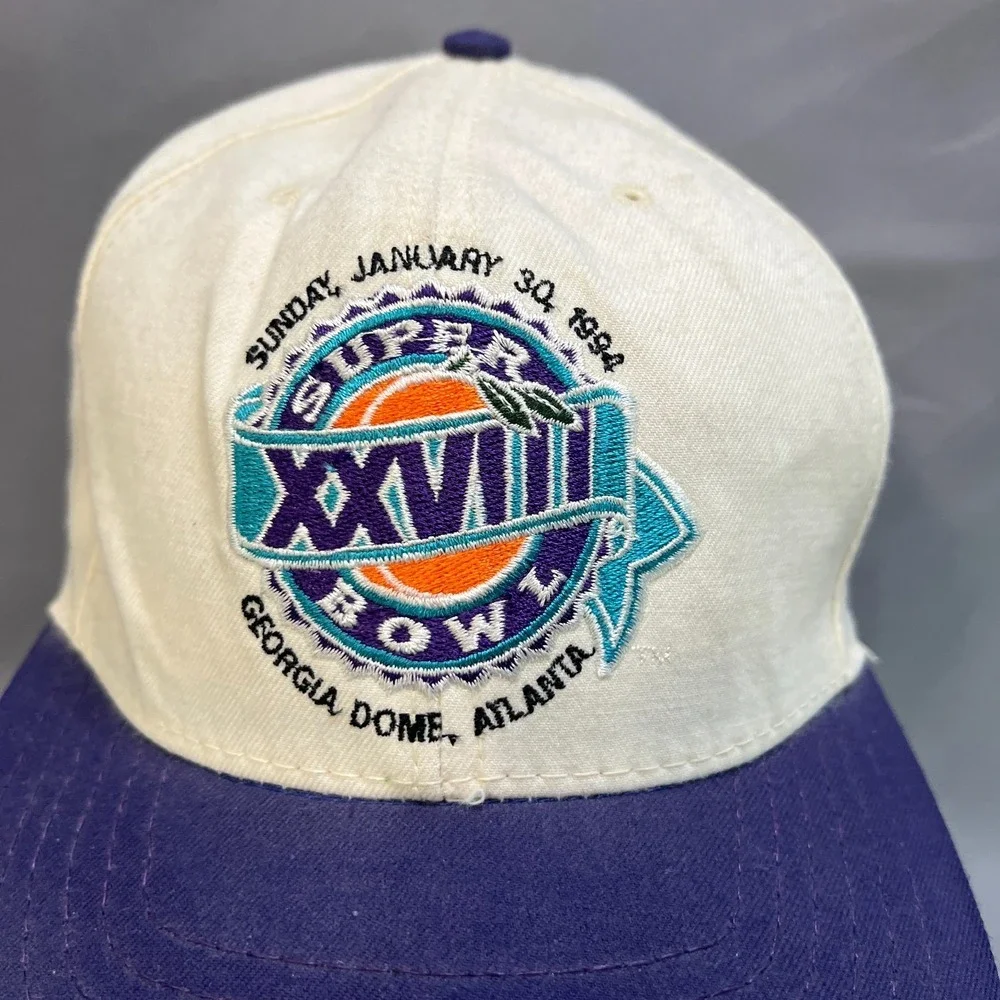 Vintage 1994 Super Bowl XXVIII Cap‎ Mens One Size White American Needle Snapback